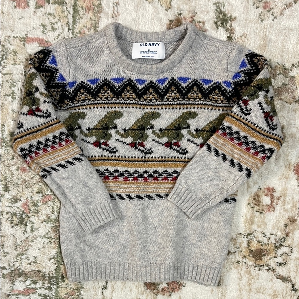 Old Navy Gray Patterned Men's Sweater
